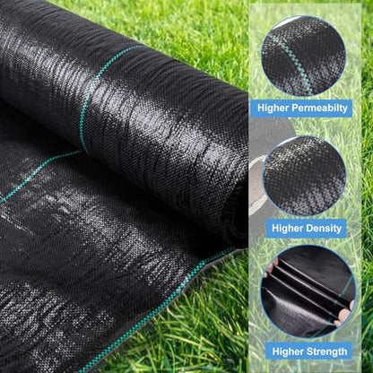 Driveway Fabric,13FTx115FT Weed Barrier Landscape Fabric Heavy Duty - size: 13X115 FT