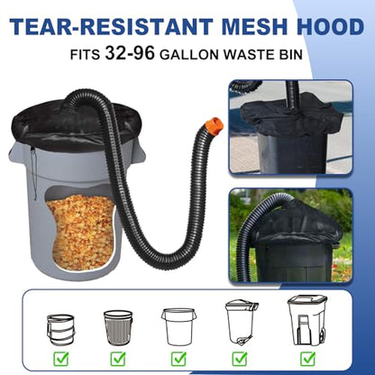 8 FT Leaf Collection System Compatible with WORX Leaf Blower Vac