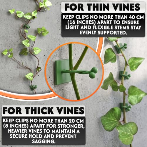110 Pcs Self-Adhesive Climbing Plant Wall Clips for Vines (Green) - color: Green