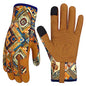 Leather Gardening Gloves for Women Thorn Proof Garden Gloves Touch Screen Working Gloves Gifts,M - color: Bohemian Style a
