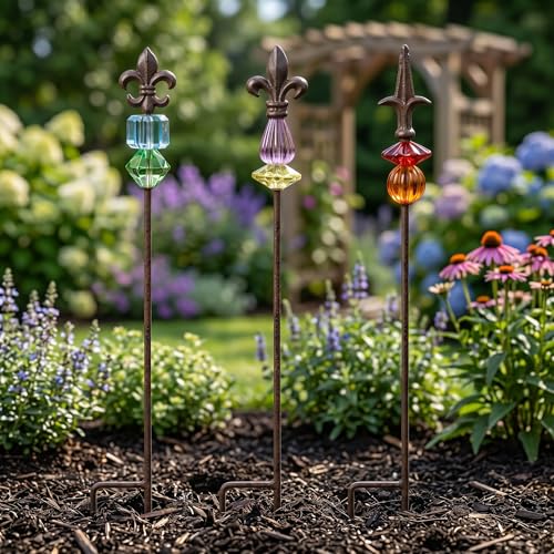 Topadorn Garden Stake Outdoor Metal Garden Stake Plant Pick