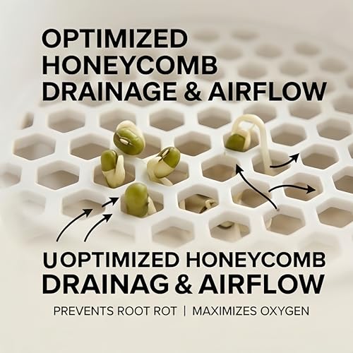 Honeycomb Sprouting Trays for Mason Jars, 3-Pack Seed Starter