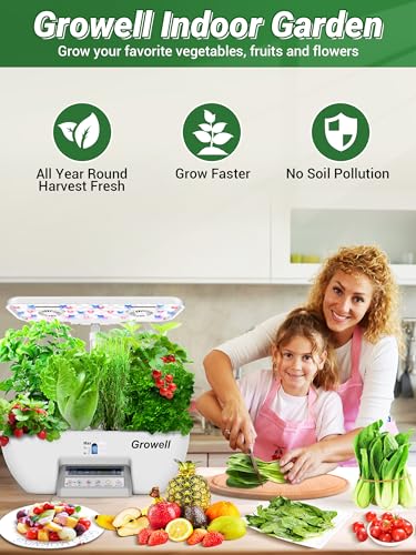 Growell Hydroponics Growing System, 17 Pods Large Indoor Garden with 2 Fans - color: White & Grey