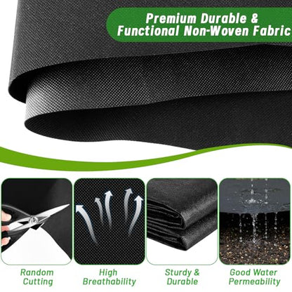 2PCS 63 * 83IN Raised Garden Bed Liner, Non Woven Fabric for Large Veg Trough, Cuttable Plant Liner Keeps Soil Contained & Water Drainage for Outdoor Planter Veg Trough - size: 63 * 83IN