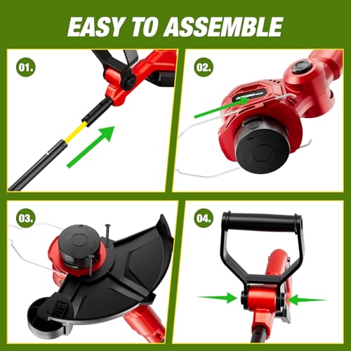 HEINPRO Cordless String Trimmer Compatible with Milwaukee M18 Battery - size: 12-INCH