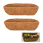 2 pcs Trough Coco Liner 48 inch Replaceable Coconut Fiber Liner for Window Box, Fence Flower Baskets, Wall Planter - size: 48 in -2pcs