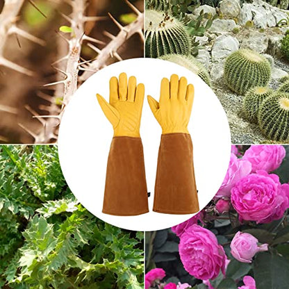 Rose Pruning Gloves for Women/Men，Long gardening Gloves Roses/Gardening/Logging/Farm/Cactus - size: Small