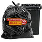 42 Gallon Large Black Trash Bags 33x48in (30 Count) - size: 30 Count (Pack of 1)