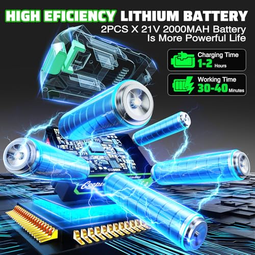 CEEPUY Mini Chainsaw Cordless,6 Inch Portable Electric Chainsaw with 2 Batterys/Automatic Oiler/Security Lock/Powered Small Handheld Saw for Trees Branches Trimming,Gifts for Father Men Dad Husband - size: Light Gray 6-inch