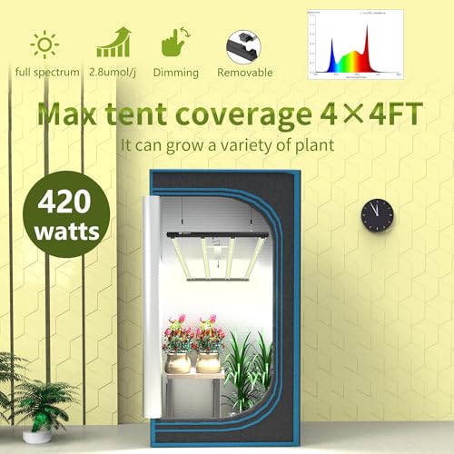 FARMLITE 420W LED Grow Lights for Indoor Plants Full Spectrum Growing Bar - size: 420watts