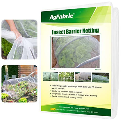 Agfabric Garden Netting Barrier Net, Bird Netting for Garden Trees Vegetable and Plants 6.5'x50', White - size: 6.5'x50'