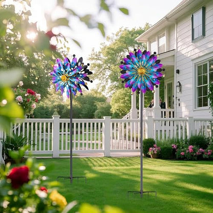 64" Wind Spinners Outdoor, Kinetic Metal Garden Spinners Clearance