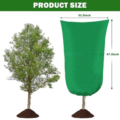 4 Pack Plant Covers Freeze Protection, 31.5" W x47.3 H Frost Cloth