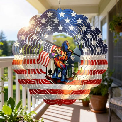 Bigfoot Garden Decoration 12 Inch Wind Spinner with Sasquatch - size: Bigfoot