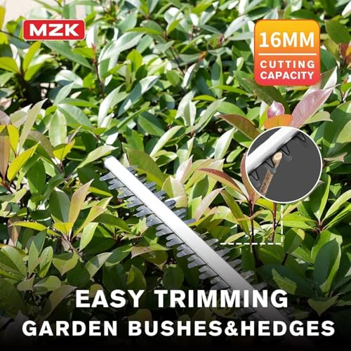MZK 20V 23-Inch Cordless Hedge Trimmer with 2 x 4Ah Batteries - size: 23 inch