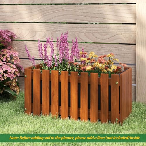 HAPPYGRILL Slat Style Wooden Raised Garden Bed