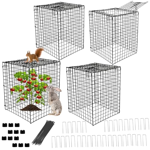 Metal Plant Cages for Outdoor Plants, Garden Cloches for Plants 4 Pack - color: 4 PCS