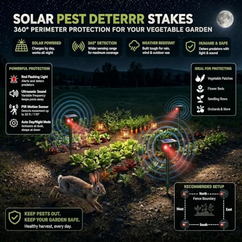 Sonic Fortress Pro Deer Repellent Solar Ultrasonic Animal Repeller