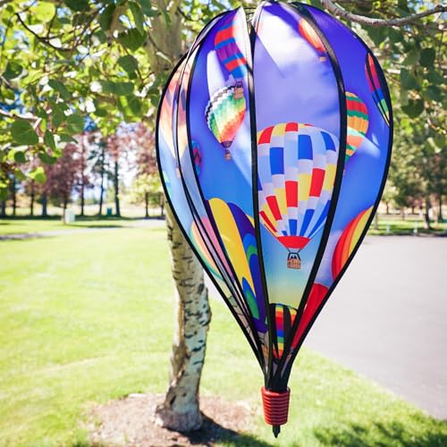 In the Breeze 0971 — 10-Panel Large Hot Air Balloon Spinner — Multi-Color - color: Multicolor