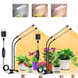 Grow Lights for Indoor Plants, Full Spectrum Dual-Head Clip Plant Lights - size: 2 Head-V 2 Pack