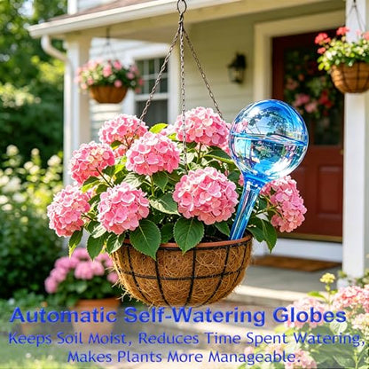 Large 12pcs Plant Watering Globes, Plant Watering Bulb Indoor Potted Plant - color: E. Blue A- Large 12pcs