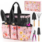 5 Piece Pink Gardening Tool Set for Women - style: 5-Piece Pink With Bag