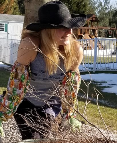 GARDENSLEEVES Anti-Scratch Sleeve Long Gardening Glove for Women farmers arm protection from ivy oak sumac (Blue Poppies, Large) - color: Blue Poppies, size: Large