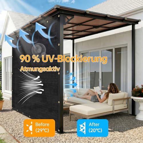 20' x 20' Garden Shade Cloth, 50% Sunblock Mesh with Grommets - size: 20'x20'
