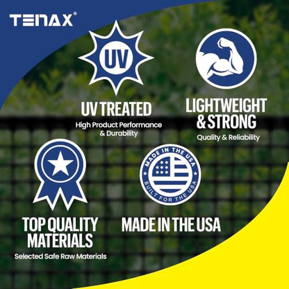 Tenax Garden Netting - Black Plastic Hardware Netting - 3' x 15' - Plastic - size: 3' x 15'