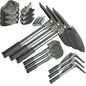 3 Pack Folding Camping Survival Shovel with Pick 16" Garden Military Style Survival w/Pick Tool & Case - size: 3 Pack
