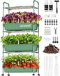 Growell 81 Pods Hydroponics Growing System Kit with Independent Water Pump - color: Green, size: 26" - 3 Tier (81 Pods)