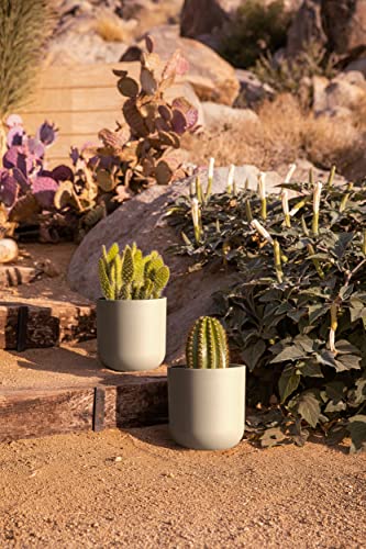 Veradek Mason Series Lima Planter - Large Round Outdoor Planter - color: Sand, size: 10 inches - 2 Pack