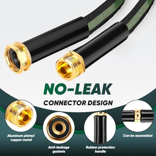 Toolasin Garden Hose 50FT, Lightweight Water Hose with 3/4" - color: Green