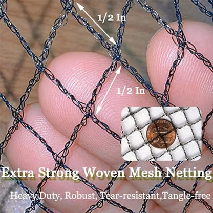 Bird Netting 20x20 Ft, 1/2In Mesh Garden Bird Netting, Fruit Tree Netting - size: 20x20ft-1/2in mesh