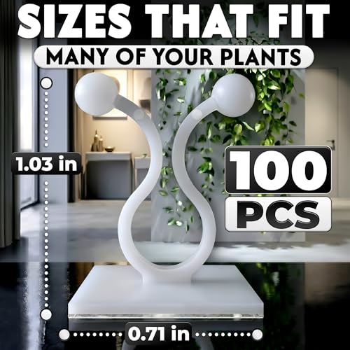 100 Pcs Climbing Plant Wall Clips for Vines, Flexible (Small White) - color: Small White 100 Pcs
