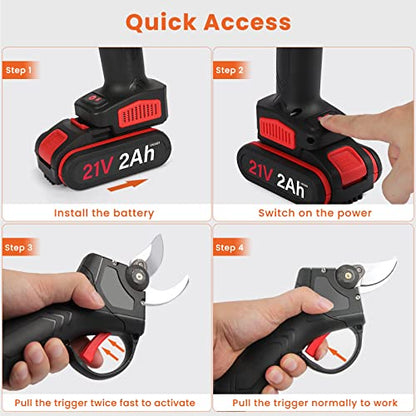 Anbull Cordless Electric Pruning Shears, 1.2 Inch (30mm) Tree Branch Pruner