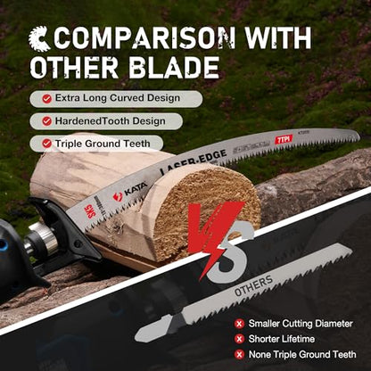 KATA 15 Inch Pruning Reciprocating Saw Blades, 7 TPI for Branches, 5 Pack - color: 5-Pack – Property Maintenance