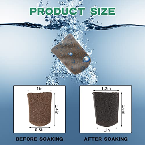 Amyhill Hydroponic Sponges Grow Starter Pods Organic Growth Sponge Starter Plugs for Plant Cloning Growing (100 Pieces)