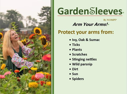 GARDENSLEEVES Anti-Scratch Sleeve Long Gardening Glove for Women farmers arm protection from ivy oak sumac (Sunflower Sky, Large) - color: Sunflower Sky, size: Large