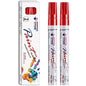 TFIVE Red Permanent Markers Paint Pens, 2 Pack Oil Based Paint Markers - color: Red
