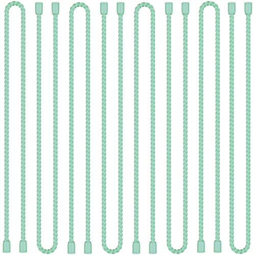 8PCS 18 Inch Silicone Cable Ties, Reusable Bendable Rubber Twist Ties - color: Mint Green, size: 18in(8pcs)