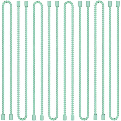 8PCS 18 Inch Silicone Cable Ties, Reusable Bendable Rubber Twist Ties - color: Mint Green, size: 18in(8pcs)