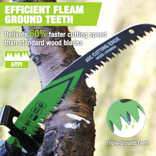 WORKPRO 12-Inch Arc Edge Reciprocating Saw Blades, 6TPI for Pruning, 3 Pack - size: 12 Inch