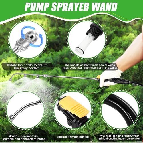 Enhon Sprayer Wand Replacement with 3 Hole Nozzle & Adjustable Nozzle