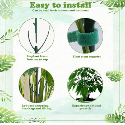 Stackable Monstera Moss Pole, 5 PCS Natural Coir Plant Support Stakes. - size: 5 Pack