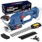 Cordless Hedge Trimmer with Battery 2.0Ah, 2-in-1 21V Grass Shears