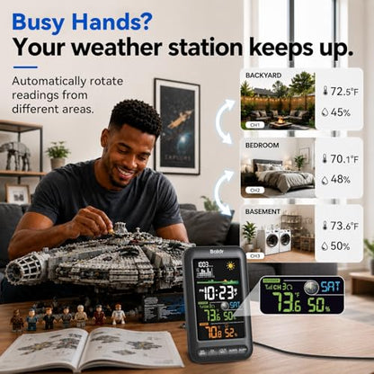 BALDR Wireless Indoor Outdoor Thermometer Weather Station Remote Sensor