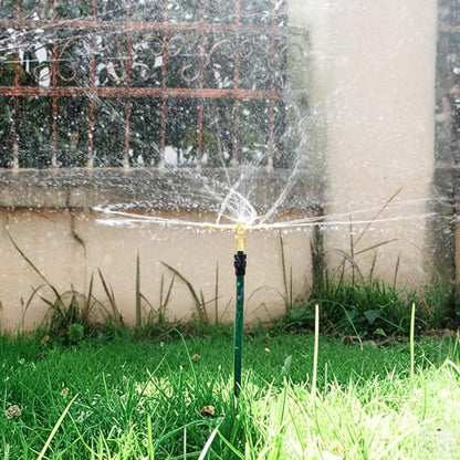 2 Pack 3-Arm Garden Sprinkler, 360 Degree Rotation Garden Water Sprinklers, High-Rise Lawn Sprinkler, Lawn Watering Irrigation System