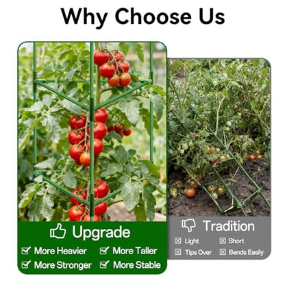Halatool 2 Pack 72" Tall Tomato Cages for Garden, Large Tomato Trellis - color: 2pcs, size: 72in