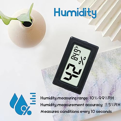 EWPJDK 6 Pack Mini Hygrometer Thermometer Indoor Humidity Meter Digital